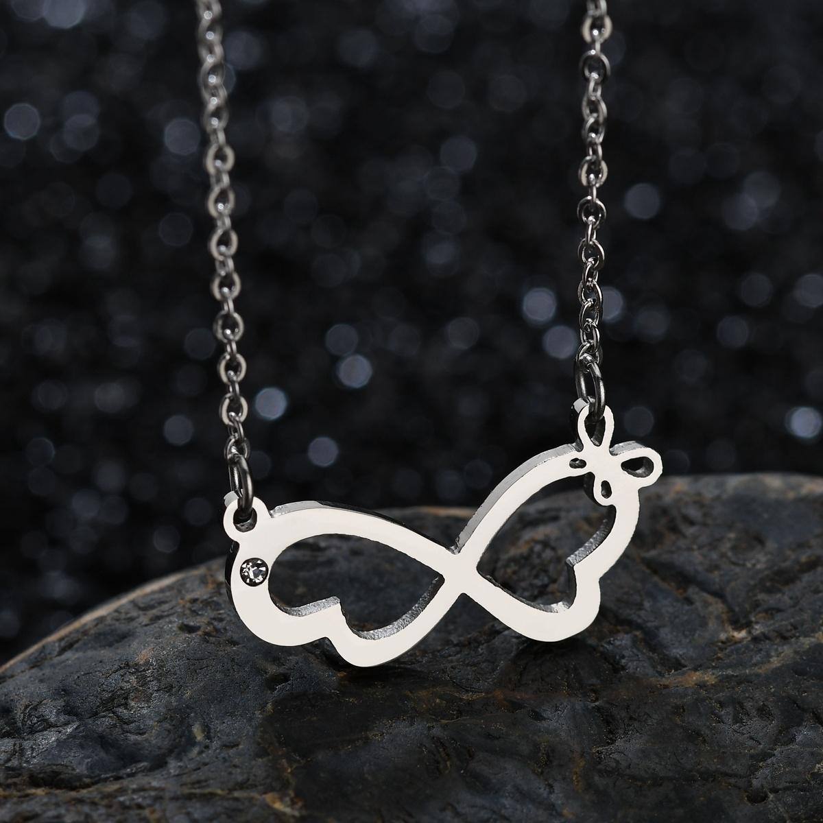 Atoztide Fashion Heart Infinity Pendant Necklace for Women Stainless Steel Jewelry Elegant Temperament Choker Chain Birthday 50cm
Atoztide Fashion Heart Infinity Pendant Necklace for Women Stainless Steel Jewelry Elegant Temperament Choker Chain Birthday 50cm