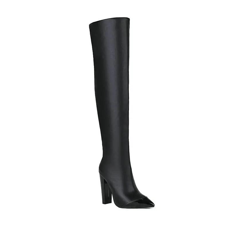 Высокие сапоги с острым носком, цветные женские сапоги, маленькие рыцарские сапоги, женские блочные каблуки, высокие каблуки - узкие сапоги до колена 37 чёрный
Высокие сапоги с острым носком, цветные женские сапоги, маленькие рыцарские сапоги, женские блочные каблуки, высокие каблуки - узкие сапоги до колена 37 чёрный