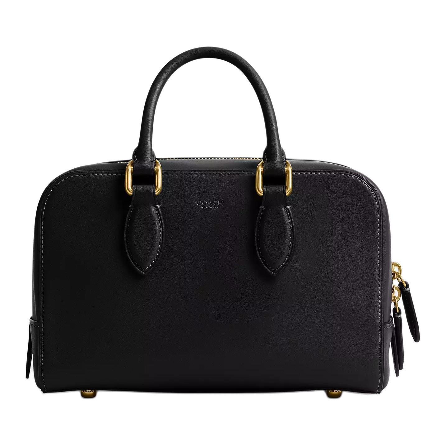 Coach Bowery 24 Solid Color Zipper Closure Detachable Shoulder Strap Leather Shoulder Crossbody Handbag Medium Women handbags Brass Black CY918-B4BK Basic Set (Bag+Dust Bag)
Coach Bowery 24 Solid Color Zipper Closure Detachable Shoulder Strap Leather Shoulder Crossbody Handbag Medium Women handbags Brass Black CY918-B4BK Basic Set (Bag+Dust Bag)