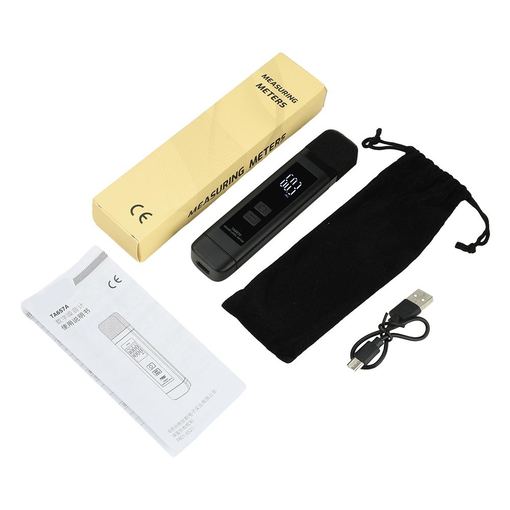 TA657A Digital Noise Meter Decibel Meter Noise Tester Rechargeable Sound Level Meter Sound Detector
TA657A Digital Noise Meter Decibel Meter Noise Tester Rechargeable Sound Level Meter Sound Detector