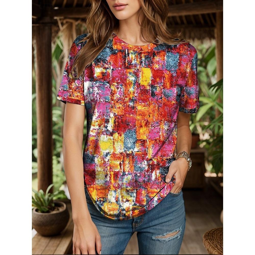 Women s T Shirt Graphic Abstract Vintage Stylish Casual Short Sleeve Crew Neck Regular Tops 3XL
Women s T Shirt Graphic Abstract Vintage Stylish Casual Short Sleeve Crew Neck Regular Tops 3XL