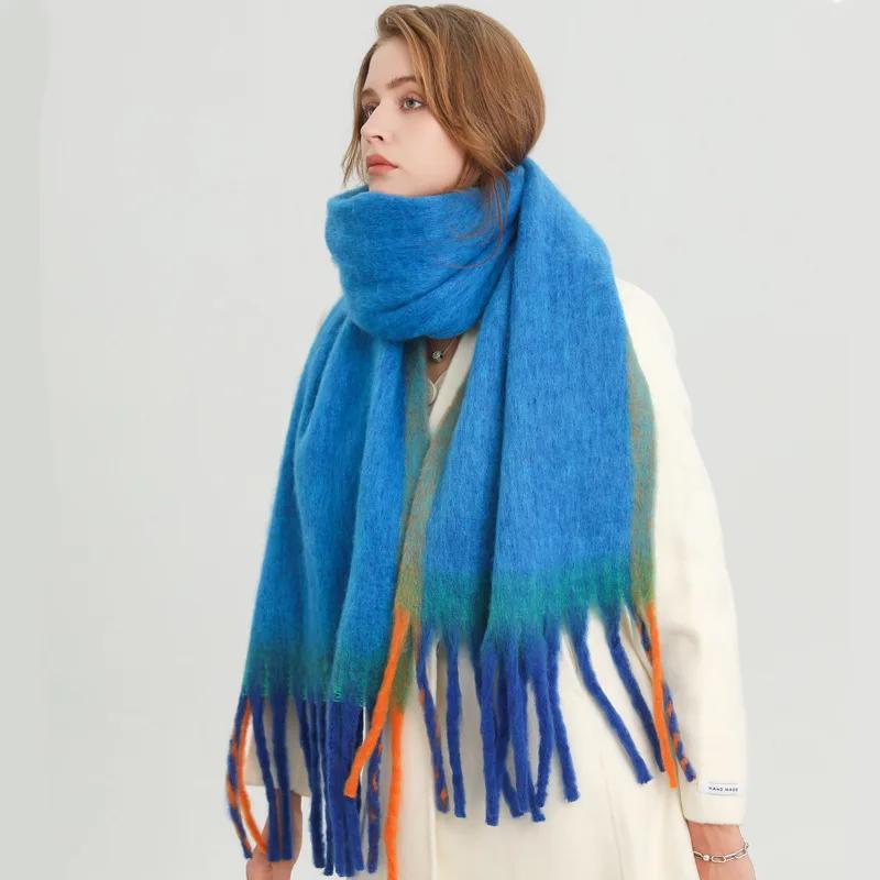 New Fashion Stripes Mohair Thick Scarf Men Women Winter Solid Tassel Scarf Students Warm Extended Long Scarves Shawl Neckerchief 236X40CM
New Fashion Stripes Mohair Thick Scarf Men Women Winter Solid Tassel Scarf Students Warm Extended Long Scarves Shawl Neckerchief 236X40CM