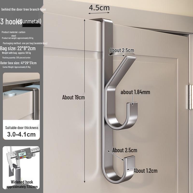 No-Drill Over-the-Door Metal Hook Rack for Bags & Hats
No-Drill Over-the-Door Metal Hook Rack for Bags & Hats