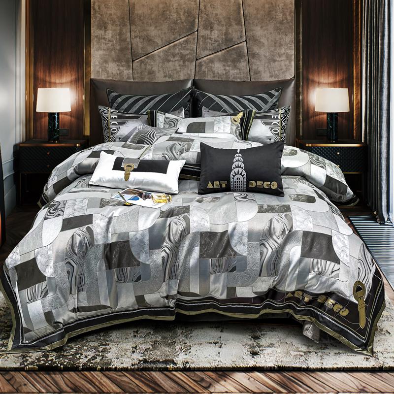 Svetanya 4/6/10in1 Embroidery Bedding Set Gray Jacquard Bed Linens (thin Thick Sheet Pillowcase Quilt Cover) Underwear thin Sheet Style&Queen 4in1 set
Svetanya 4/6/10in1 Embroidery Bedding Set Gray Jacquard Bed Linens (thin Thick Sheet Pillowcase Quilt Cover) Underwear thin Sheet Style&Queen 4in1 set