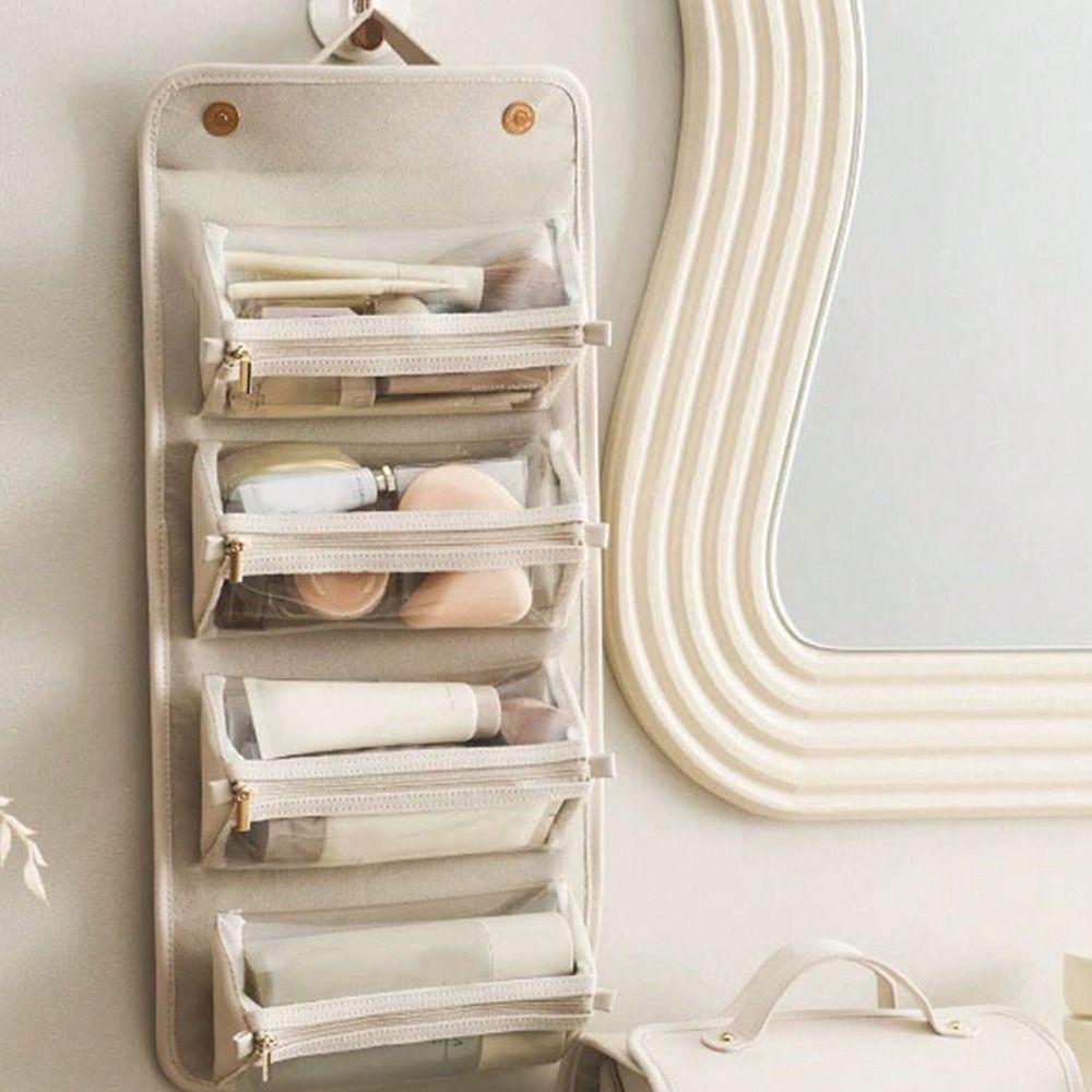 Lightweight Folding Cosmetic Container PU Hanging Brushes Storage Bag Business Trips бежевый
Lightweight Folding Cosmetic Container PU Hanging Brushes Storage Bag Business Trips бежевый
