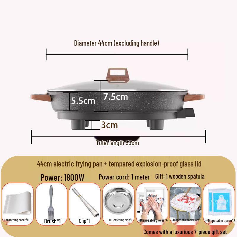 New XL Electric Crepe Maker & Multifunctional Pancake Frying Pan for Dumplings
New XL Electric Crepe Maker & Multifunctional Pancake Frying Pan for Dumplings