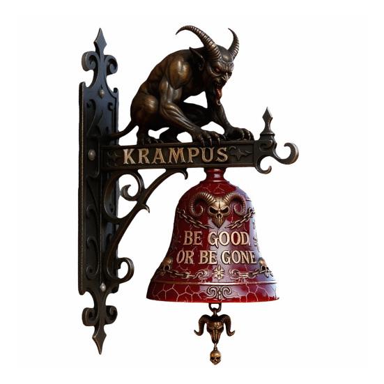 Krampus Door Knocker Decorative Halloween Doorbell Waterproof Gothic Door Knocker for Porch Garden Dark Home Decor B
Krampus Door Knocker Decorative Halloween Doorbell Waterproof Gothic Door Knocker for Porch Garden Dark Home Decor B