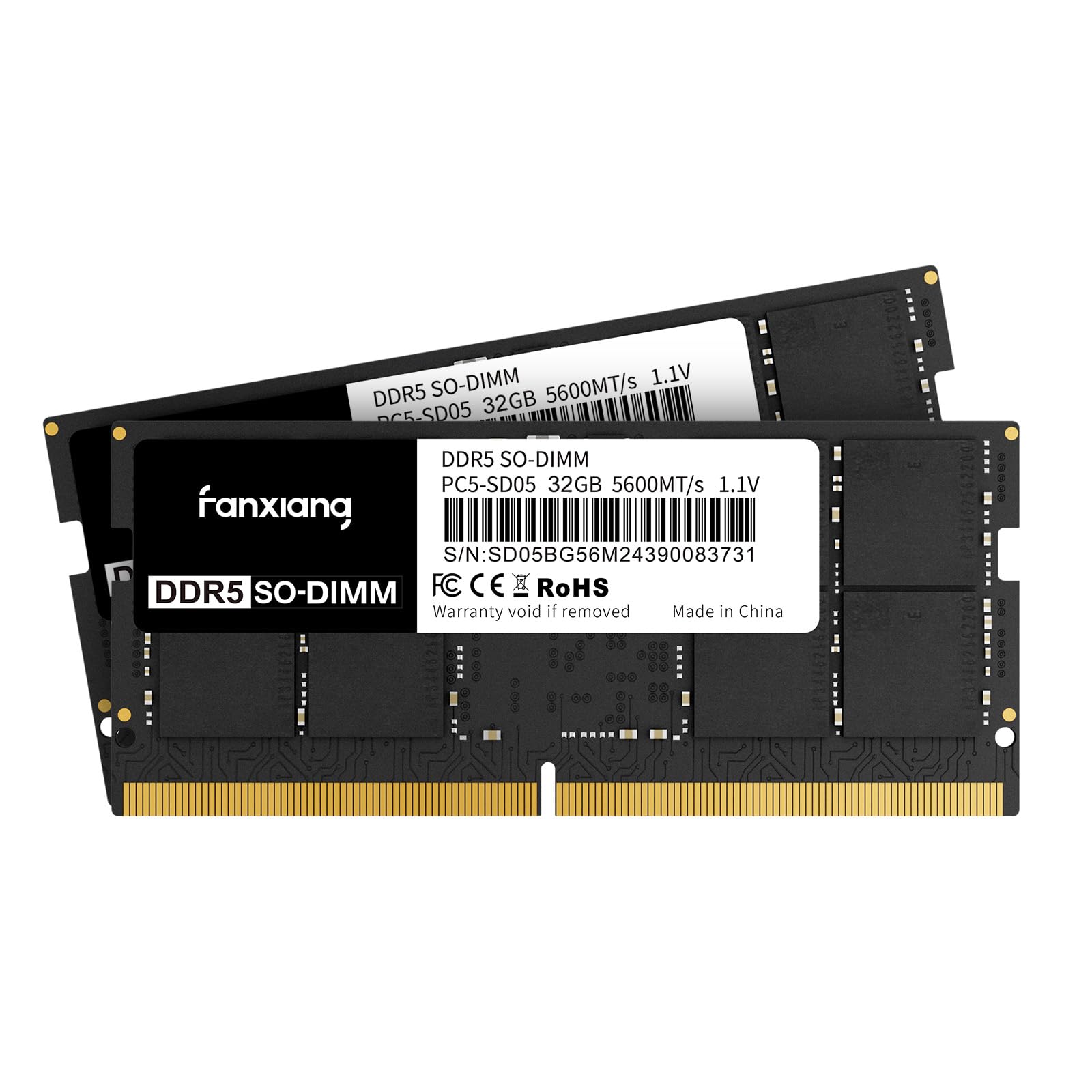Fanxiang DDR5 RAM Laptop Memory Laptop Memory Compatible with Intel AMD CL46 SODIMM 262 Pin Laptop Memory Module for Improved Gaming Performance and
Fanxiang DDR5 RAM Laptop Memory Laptop Memory Compatible with Intel AMD CL46 SODIMM 262 Pin Laptop Memory Module for Improved Gaming Performance and