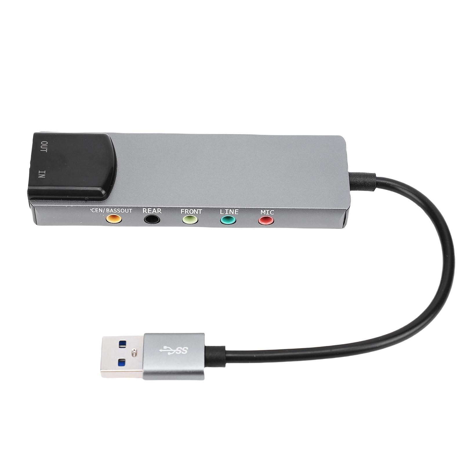 7.1 USB Звукова карта з об ємним звуком та цифровим звуком SPDIF, Висока роздільна здатність Музики, Зовнішня звукова карта для Ноутбука PC, Срібляста срібний
7.1 USB Звукова карта з об ємним звуком та цифровим звуком SPDIF, Висока роздільна здатність Музики, Зовнішня звукова карта для Ноутбука PC, Срібляста срібний