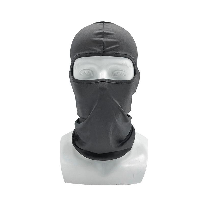 Маска из молочного шелка Красная Шапочка зимняя ветрозащитная для катания на лыжах от холода и солнца тренировочная ветрозащитная маска спорт M(56-58cm) темно-серого