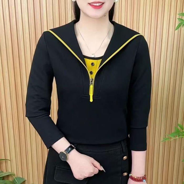 Весна 2025 Женская Мода Цветной Блок Многослойная Футболка с Длинным Рукавом - Универсальный Топ, Скрывающий Живот XL чёрный
Весна 2025 Женская Мода Цветной Блок Многослойная Футболка с Длинным Рукавом - Универсальный Топ, Скрывающий Живот XL чёрный