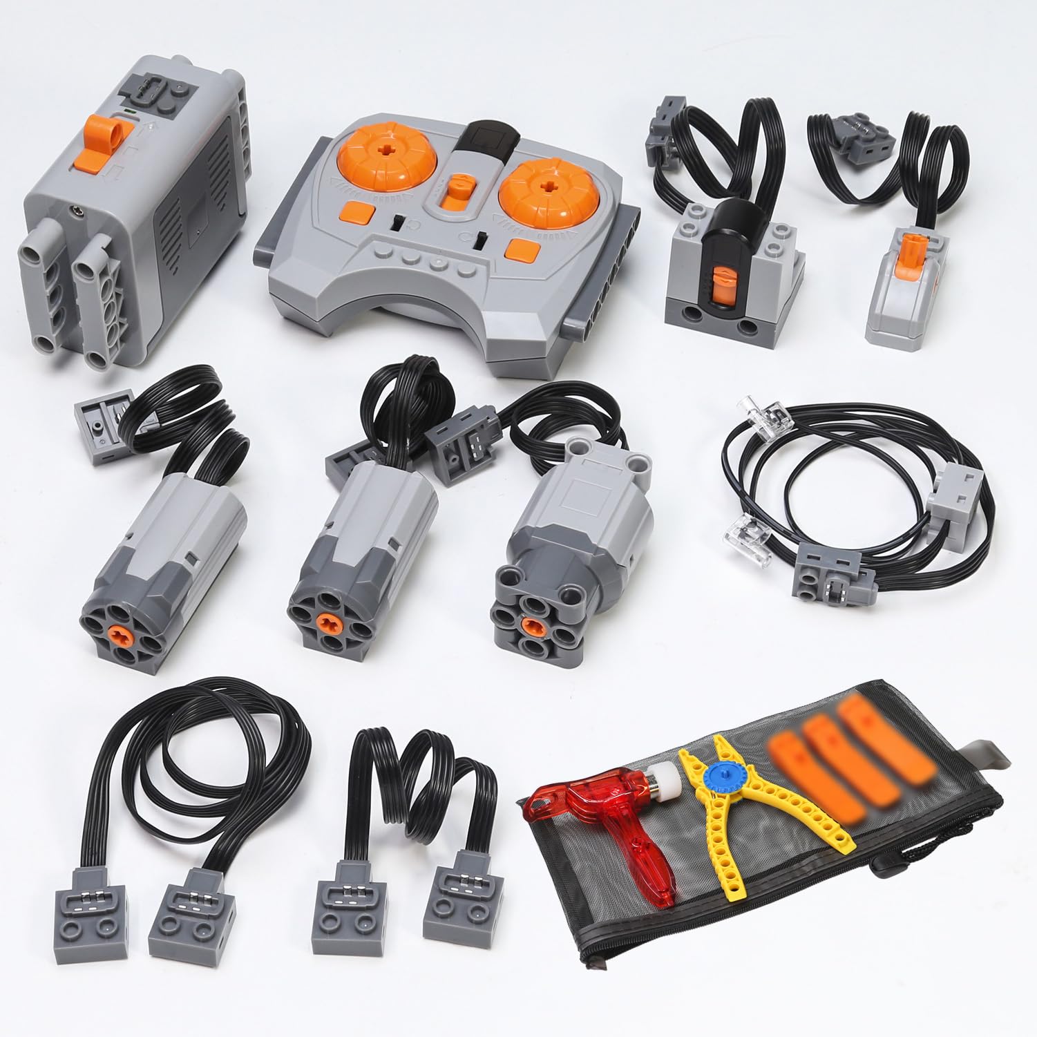 AIMATRIX Power Functions Set includes remote IR switches and extension is a Technic motor kit for MOC building M/L motors, control, receiver, cables,
AIMATRIX Power Functions Set includes remote IR switches and extension is a Technic motor kit for MOC building M/L motors, control, receiver, cables,