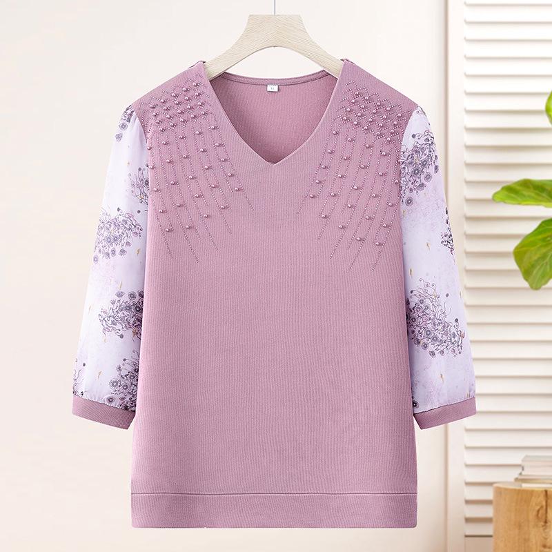 2026 Middle-aged Women s Seven-Sleeve Knit Top with Gauze and Hollow-out Design for Spring/Summer 3XL рожевий
2026 Middle-aged Women s Seven-Sleeve Knit Top with Gauze and Hollow-out Design for Spring/Summer 3XL рожевий