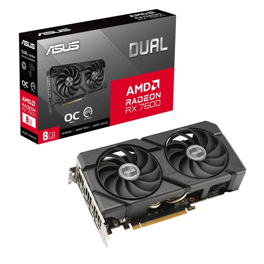 Відеокарта ASUS Dual Radeon RX 7600 EVO OC Edition 8GB GDDR6 Японська / DUAL-RX7600-O8G-EVO (Авторизований дистриб ютор) чорний
Відеокарта ASUS Dual Radeon RX 7600 EVO OC Edition 8GB GDDR6 Японська / DUAL-RX7600-O8G-EVO (Авторизований дистриб ютор) чорний