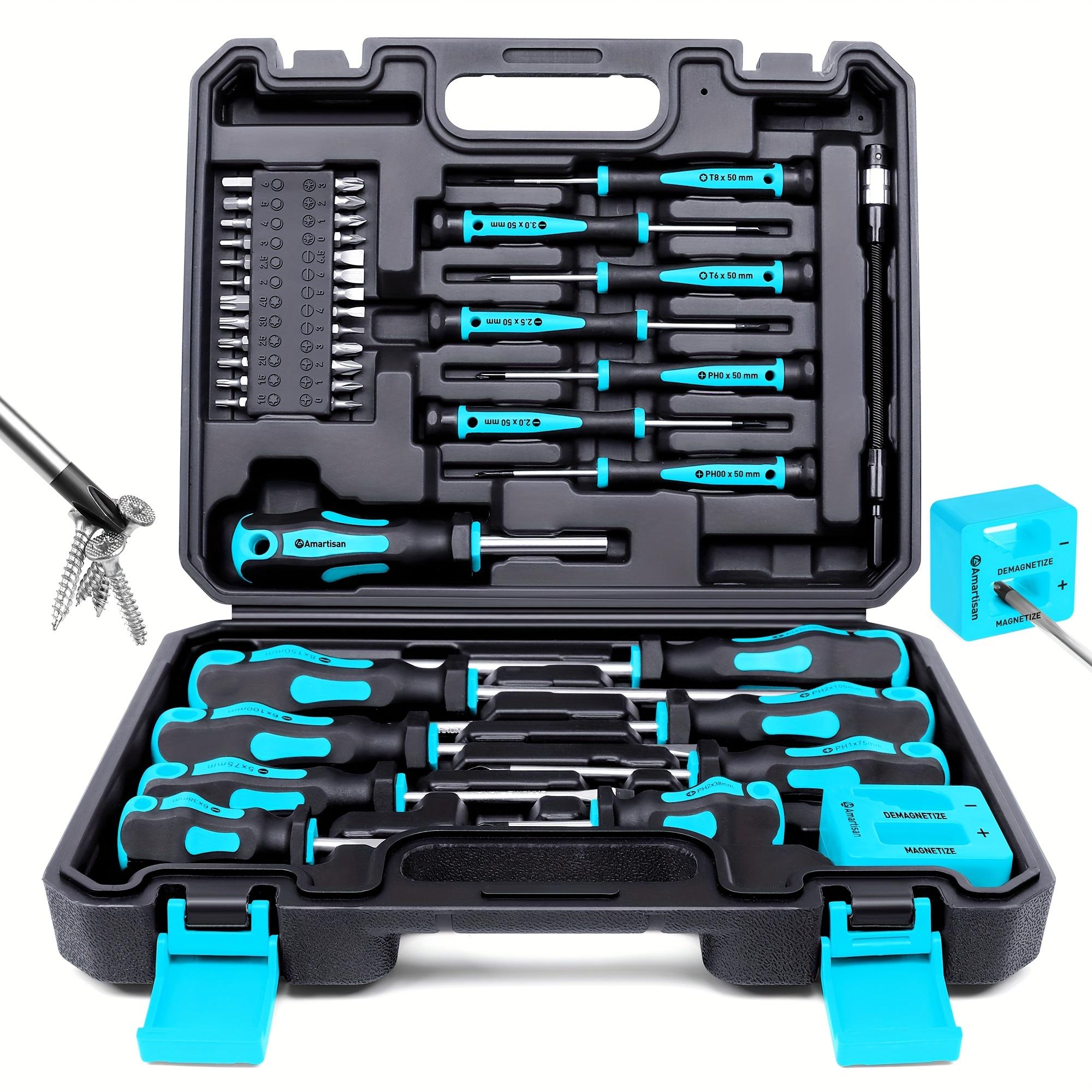43pcs Magnetic Screwdriver Set, Including Slotted,Phillips, Hex,Star, And Precision Screwdrivers,Along with a Demagnetizing Tool
43pcs Magnetic Screwdriver Set, Including Slotted,Phillips, Hex,Star, And Precision Screwdrivers,Along with a Demagnetizing Tool