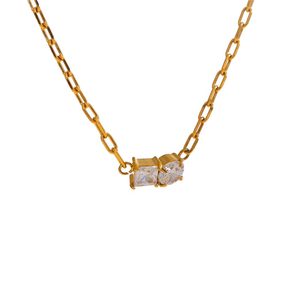Yhpup Delicate Shiny Cubic Zirconia Pendant Necklace Temperament Stainless Steel Collarbone Chain Premium Jewelry New
Yhpup Delicate Shiny Cubic Zirconia Pendant Necklace Temperament Stainless Steel Collarbone Chain Premium Jewelry New
