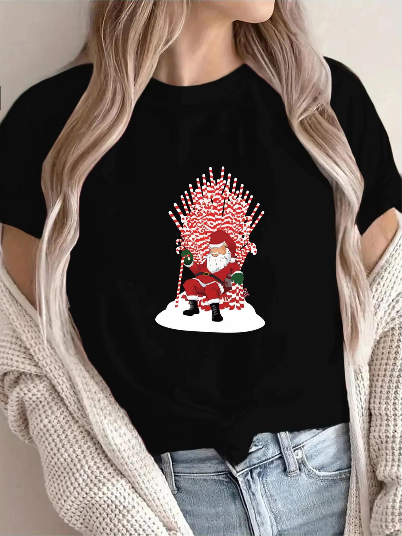 WomenS Christmas Santa Claus Print TShirt Short Sleeve Round Neck with Santa Reindeer Graphic Harajuku Short Sleeve Casual S
WomenS Christmas Santa Claus Print TShirt Short Sleeve Round Neck with Santa Reindeer Graphic Harajuku Short Sleeve Casual S