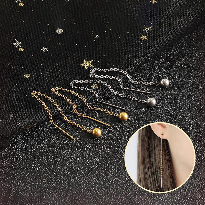 1 пара простых серег с кисточками из титановой стали для женщин и девочек на свадьбу 
1 пара простых серег с кисточками из титановой стали для женщин и девочек на свадьбу