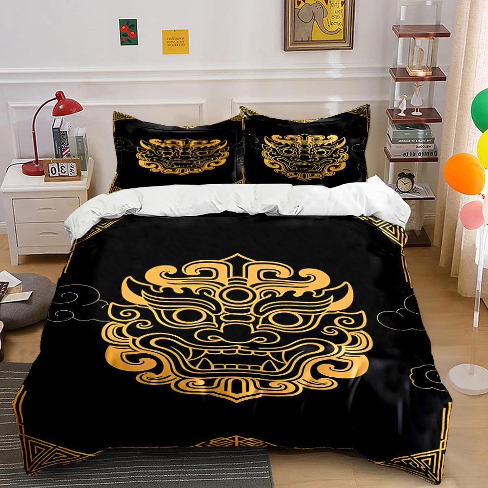 Golden dragon face motif. Bedding sets Duvet cover sets Duvet covers Pillowcases(1 * Duvet Cover 2 * Pillowcases, without duvet insert) 135x200cm
Golden dragon face motif. Bedding sets Duvet cover sets Duvet covers Pillowcases(1 * Duvet Cover 2 * Pillowcases, without duvet insert) 135x200cm