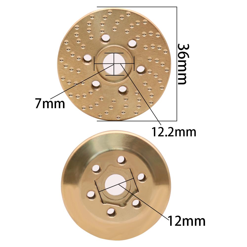 Brass Wheel Hex Hub Adapter for 1.9 2.2 Beadlock Wheel Rim RC Crawler Car Axial SCX10 Capra TRX4 TRX6 Weights
Brass Wheel Hex Hub Adapter for 1.9 2.2 Beadlock Wheel Rim RC Crawler Car Axial SCX10 Capra TRX4 TRX6 Weights