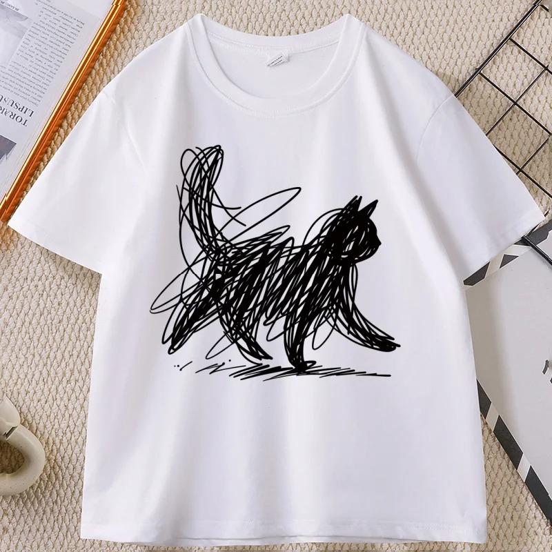 Chaotic Cat Sketch T Shirt Messy Scribble Print Tee Casual Summer Casual Neutral Clothing for Cat Moms and Chaos Fans S
Chaotic Cat Sketch T Shirt Messy Scribble Print Tee Casual Summer Casual Neutral Clothing for Cat Moms and Chaos Fans S