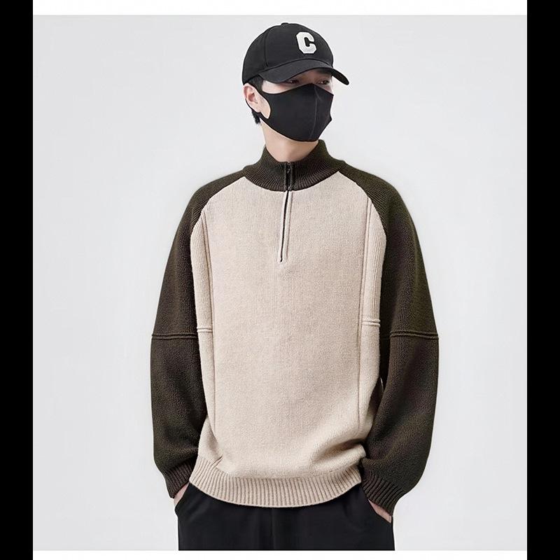 Korean Style Autumn Winter Men s Slim Fit Color Block Sweater - Casual Warm Knit Pullover M (100-110 jin) абрикосовий
Korean Style Autumn Winter Men s Slim Fit Color Block Sweater - Casual Warm Knit Pullover M (100-110 jin) абрикосовий
