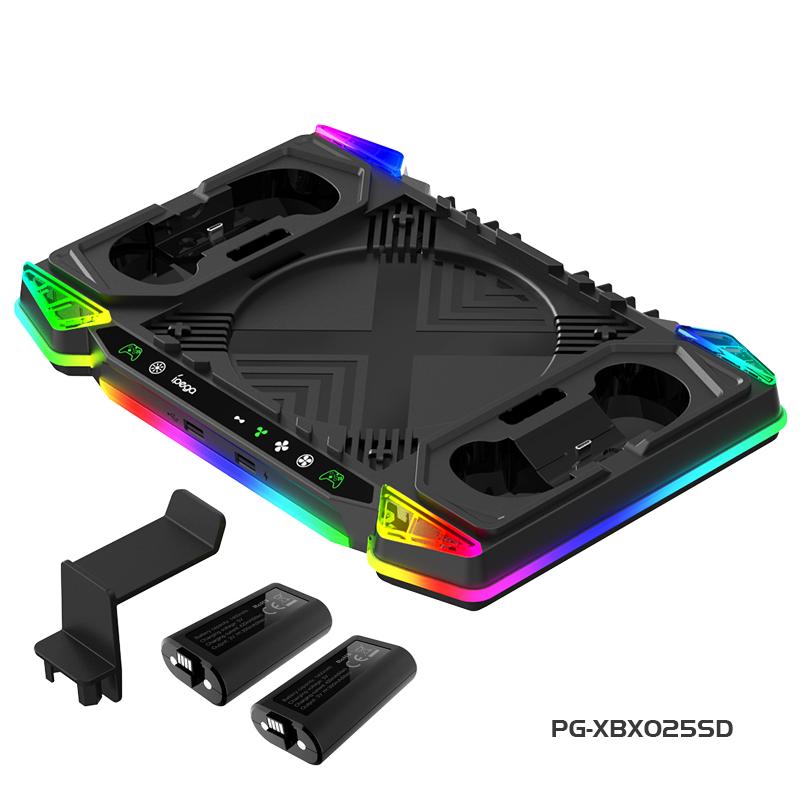IPEGA Charging Stand for Xbox with 4 Cooling Fans, Two Storage Expansion Slot Positions, RBG Multi-Color Lights PG-XBX025
IPEGA Charging Stand for Xbox with 4 Cooling Fans, Two Storage Expansion Slot Positions, RBG Multi-Color Lights PG-XBX025
