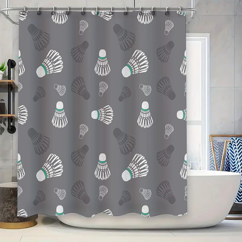 Badminton Shuttlecock Pattern Shower CurtainWaterproof Fabric, Non-slip Grip Hook, Home Decor Grey Color with Various Shades 90x180cm
Badminton Shuttlecock Pattern Shower CurtainWaterproof Fabric, Non-slip Grip Hook, Home Decor Grey Color with Various Shades 90x180cm