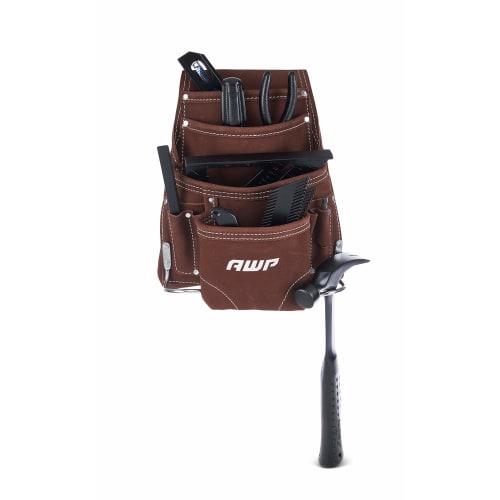 AWP Premium Tool Pouch, Multi-Pocket Organizer for Electricians, Professional Toolbox for Efficient Organization, Brown, 10 Pockets | 1LS-688-1
AWP Premium Tool Pouch, Multi-Pocket Organizer for Electricians, Professional Toolbox for Efficient Organization, Brown, 10 Pockets | 1LS-688-1