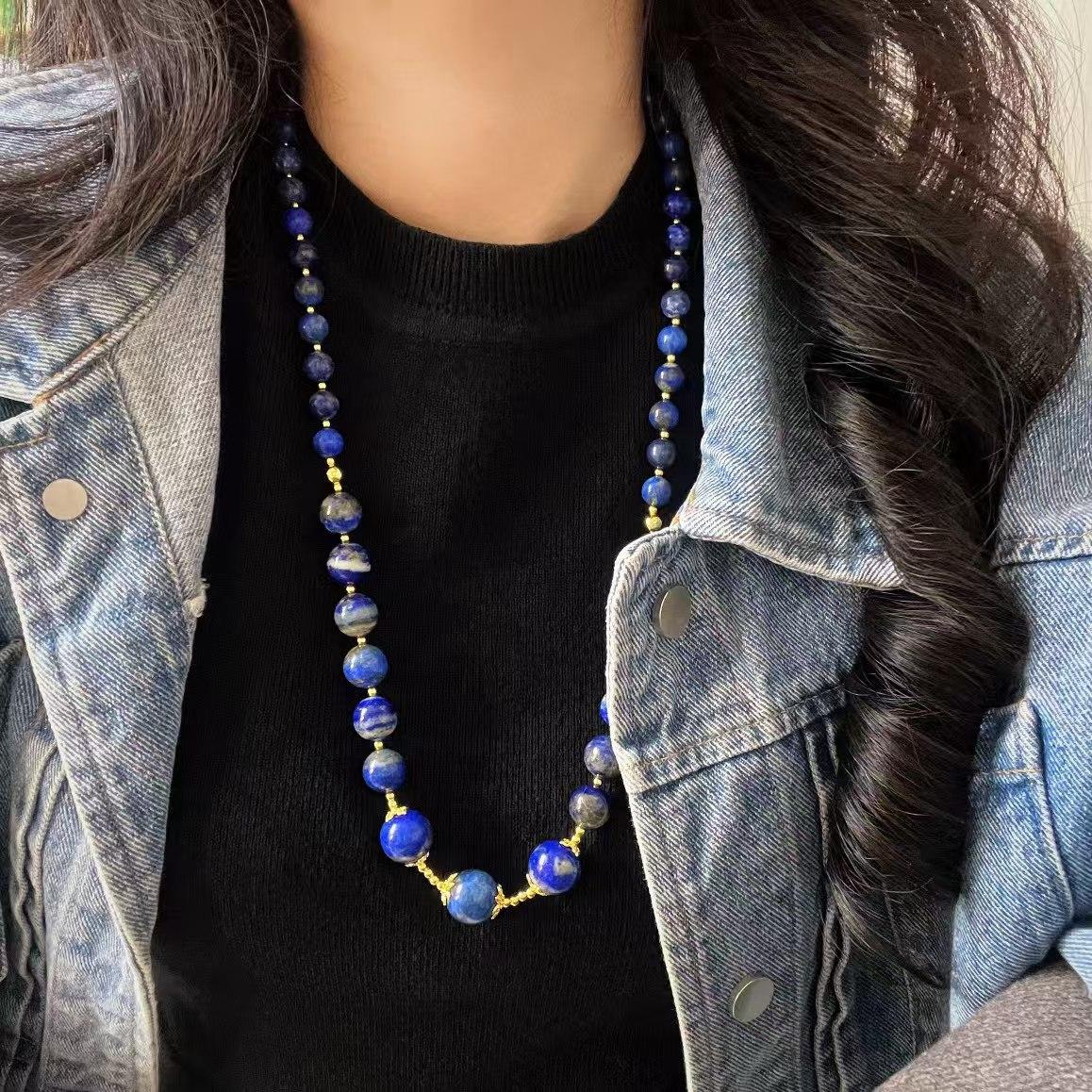 Vintage High Quality Natural Lapis Lazuli Design Sweater Chain Necklace Collarbone Chain
Vintage High Quality Natural Lapis Lazuli Design Sweater Chain Necklace Collarbone Chain