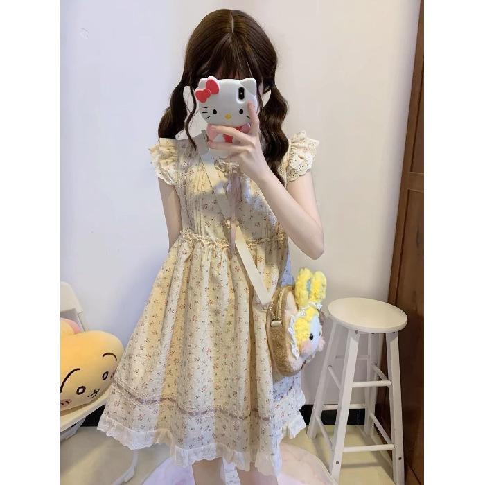 (with inner lining) Small fresh atmosphere short skirt niche foreign style cute age-reducing girl college style floral skirt S
(with inner lining) Small fresh atmosphere short skirt niche foreign style cute age-reducing girl college style floral skirt S