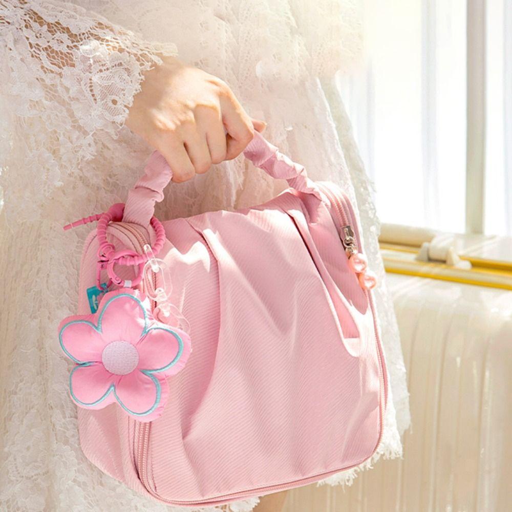 Pleated Floral Cosmetic Bag Korean Cosmetics Case New Cute Cloud Makeup Bag blue-no flower
Pleated Floral Cosmetic Bag Korean Cosmetics Case New Cute Cloud Makeup Bag blue-no flower