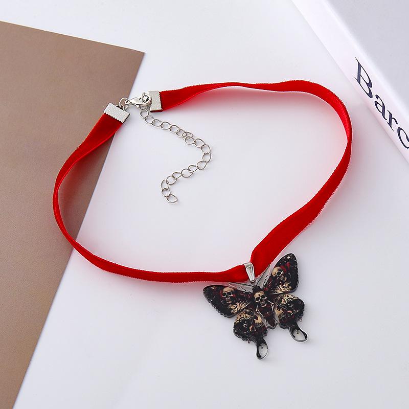 Velvet Gothic Necklace: Skeleton Butterfly, Starry Sky Moon & Sun Pendant
Velvet Gothic Necklace: Skeleton Butterfly, Starry Sky Moon & Sun Pendant