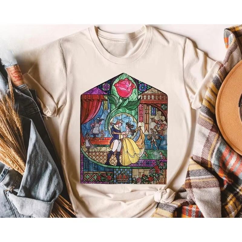 Beauty and The Beast Stained Glass Rose Print Womens TShirt New Casual Fashion Unisexs and Womens Plus Size Loose Couple S
Beauty and The Beast Stained Glass Rose Print Womens TShirt New Casual Fashion Unisexs and Womens Plus Size Loose Couple S