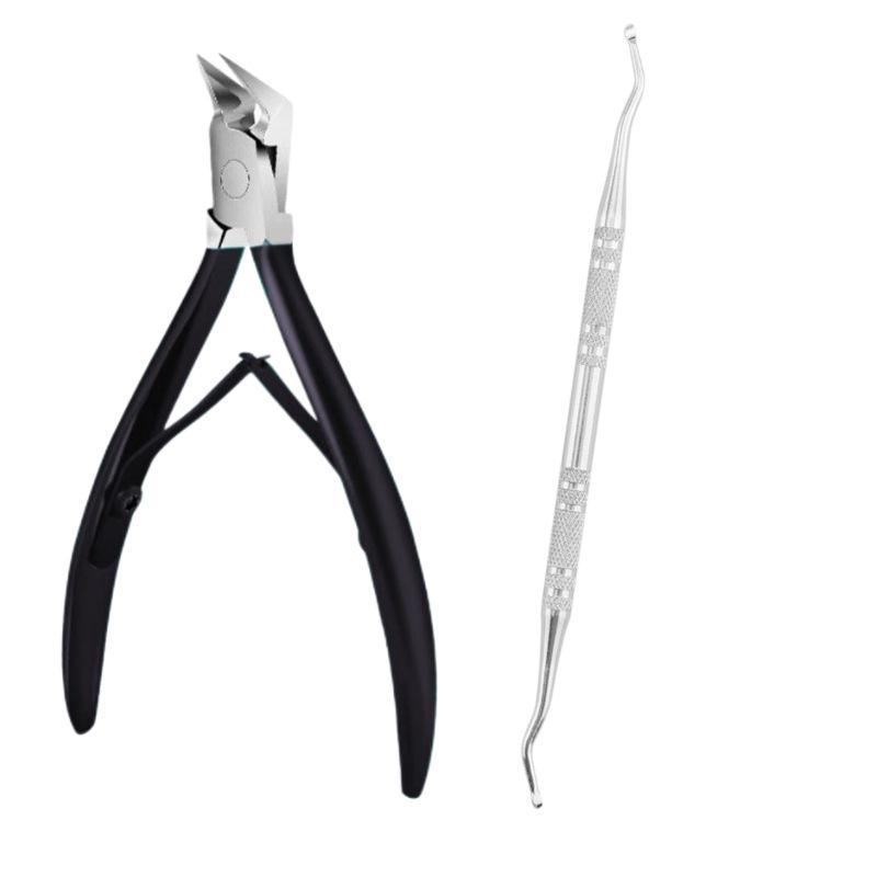Набір кусачок для нігтів і ножиць для кутикули Peacock Blue з нержавіючої сталі Black model + nail remover чорний
Набір кусачок для нігтів і ножиць для кутикули Peacock Blue з нержавіючої сталі Black model + nail remover чорний