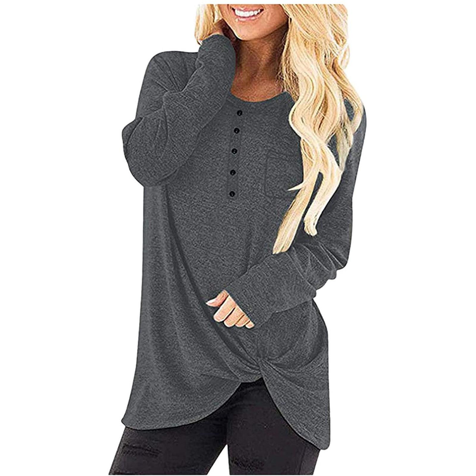 Folulus модная женская повседневная однотонная свободная футболка с круглым вырезом и длинными рукавами, топы
Folulus модная женская повседневная однотонная свободная футболка с круглым вырезом и длинными рукавами, топы