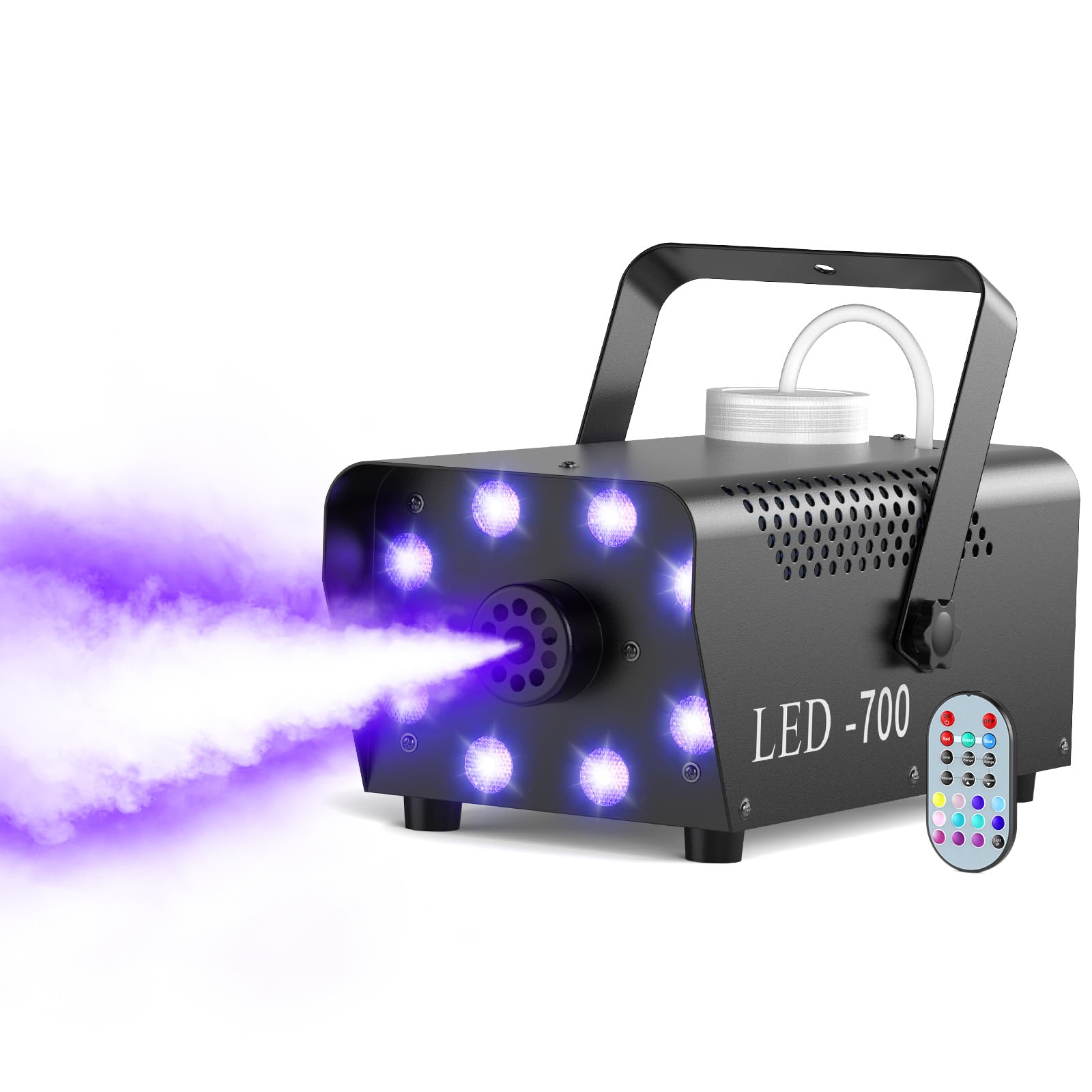 700W Smoke Machine 8LED Fog Machine RGB Green 3 in 1 LED Stage Equipment with Remote Control Fast Preheating Fog Machine Bar Stage Effect U`King (Red чорний
700W Smoke Machine 8LED Fog Machine RGB Green 3 in 1 LED Stage Equipment with Remote Control Fast Preheating Fog Machine Bar Stage Effect U`King (Red чорний