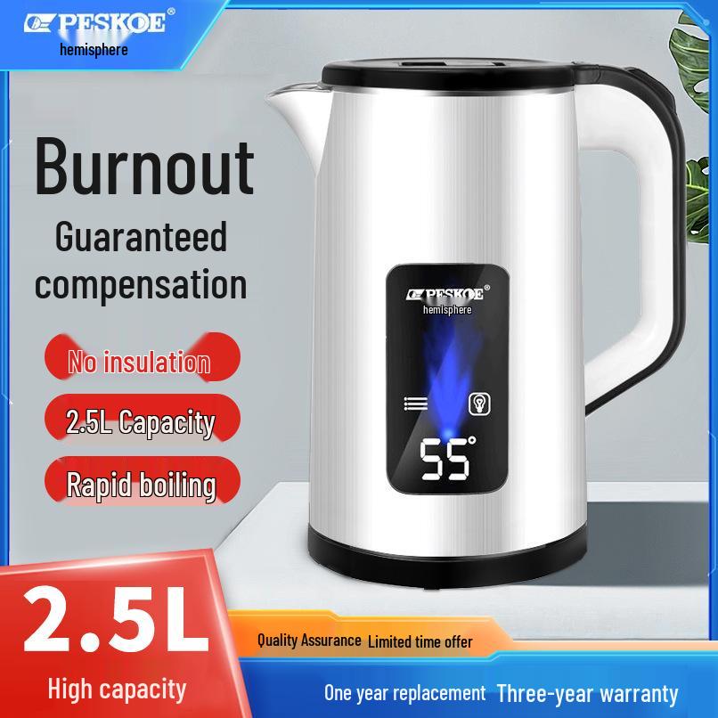 Automatic Power-Off Electric Kettle with Insulation for Student Dorms
Automatic Power-Off Electric Kettle with Insulation for Student Dorms