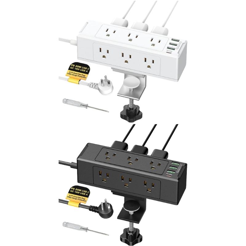 Настільні затискачі Подовжувачі живлення з розеткою USB C 6 Настільні електростанції Знімні затискачі Розетка для домашнього офісу Готель чорний
Настільні затискачі Подовжувачі живлення з розеткою USB C 6 Настільні електростанції Знімні затискачі Розетка для домашнього офісу Готель чорний
