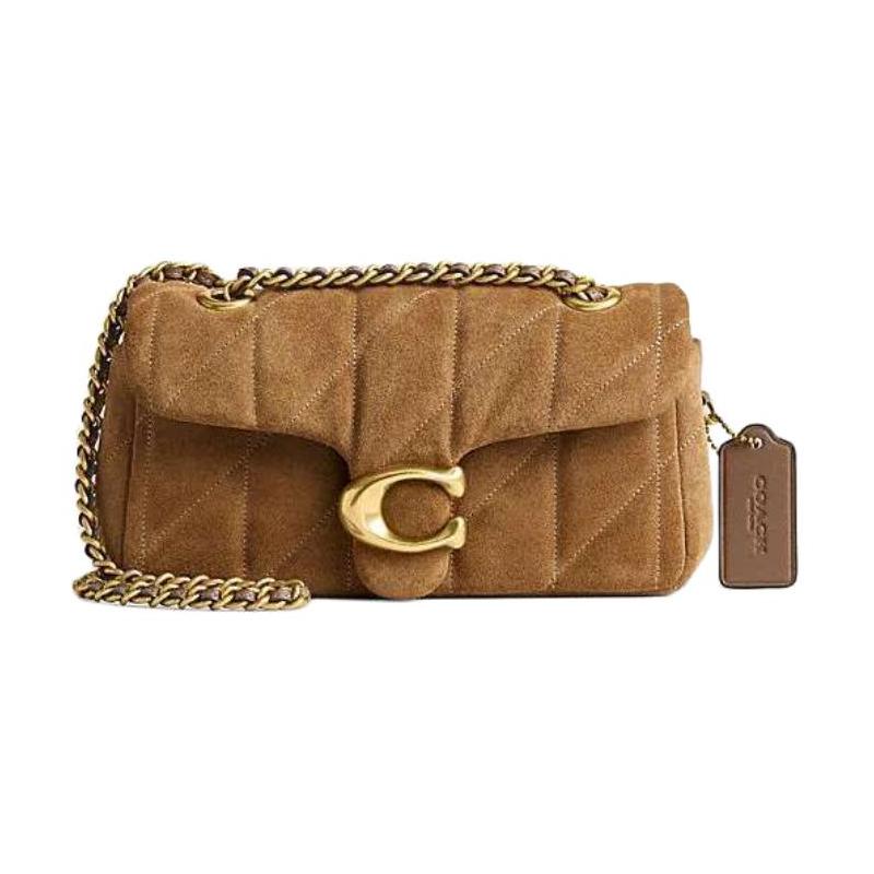 COACH Tabby 20 Gold Hardware Push Lock Suede and Smooth Leather Shoulder Crossbody Bag Small Women s Brass and Cedar золотий
COACH Tabby 20 Gold Hardware Push Lock Suede and Smooth Leather Shoulder Crossbody Bag Small Women s Brass and Cedar золотий