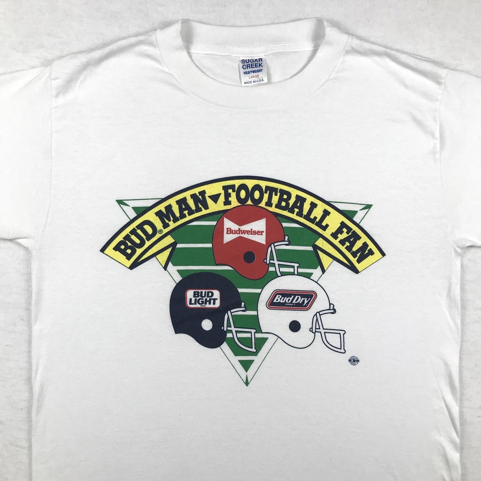 vintage 80s BUD MAN FOOTBALL FAN T-Shirt M/L budweiser beer nfl single stitch M
vintage 80s BUD MAN FOOTBALL FAN T-Shirt M/L budweiser beer nfl single stitch M