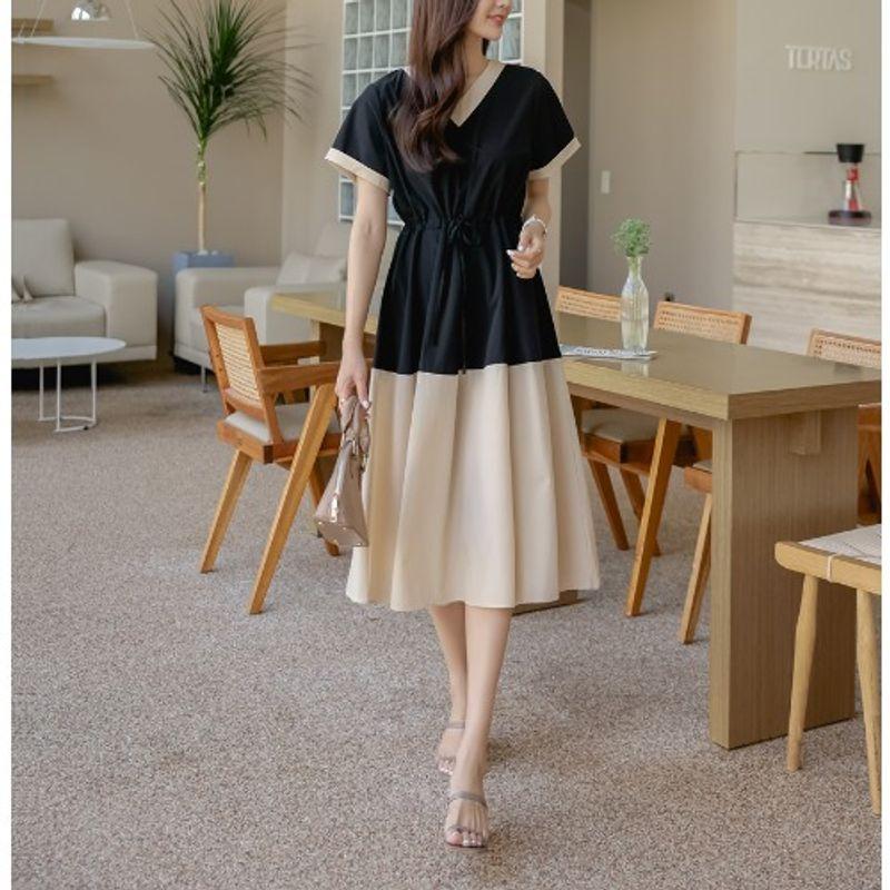 Plus Size plus Oversized Girls K-style Fashion V-neck Color-Block Shoelace Waist-Tight Lady Mid Length Long Length Short Sleeve Dress L-4XL Black 4XL
Plus Size plus Oversized Girls K-style Fashion V-neck Color-Block Shoelace Waist-Tight Lady Mid Length Long Length Short Sleeve Dress L-4XL Black 4XL
