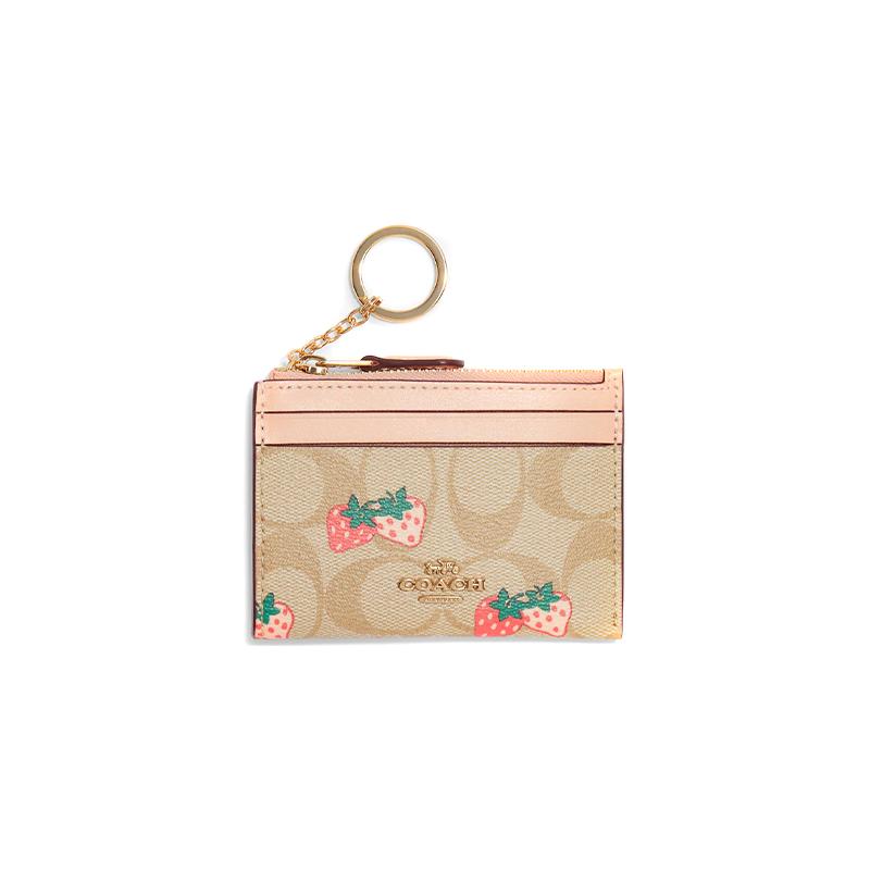 COACH card holder Skinny Id Case 11 classic old flower all over printed strawberry print zipper closure coated canvas and leather ID coin purse рожевий
COACH card holder Skinny Id Case 11 classic old flower all over printed strawberry print zipper closure coated canvas and leather ID coin purse рожевий