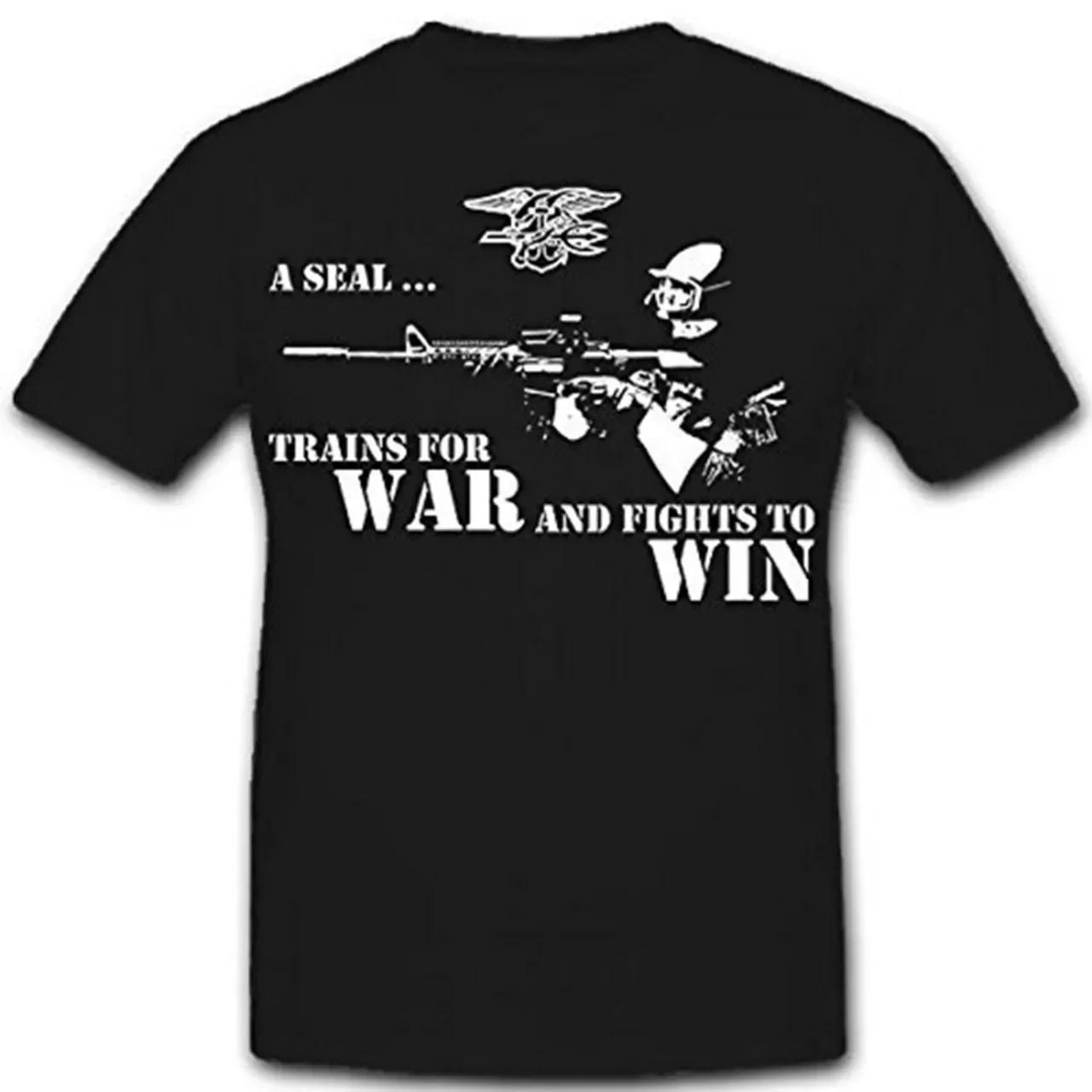 A Seal Trains For War And Fights To Win Naval Seals TShirt 100 Cotton ONeck Short Sleeve Casual Mens Tshirt Size S3XL S
A Seal Trains For War And Fights To Win Naval Seals TShirt 100 Cotton ONeck Short Sleeve Casual Mens Tshirt Size S3XL S