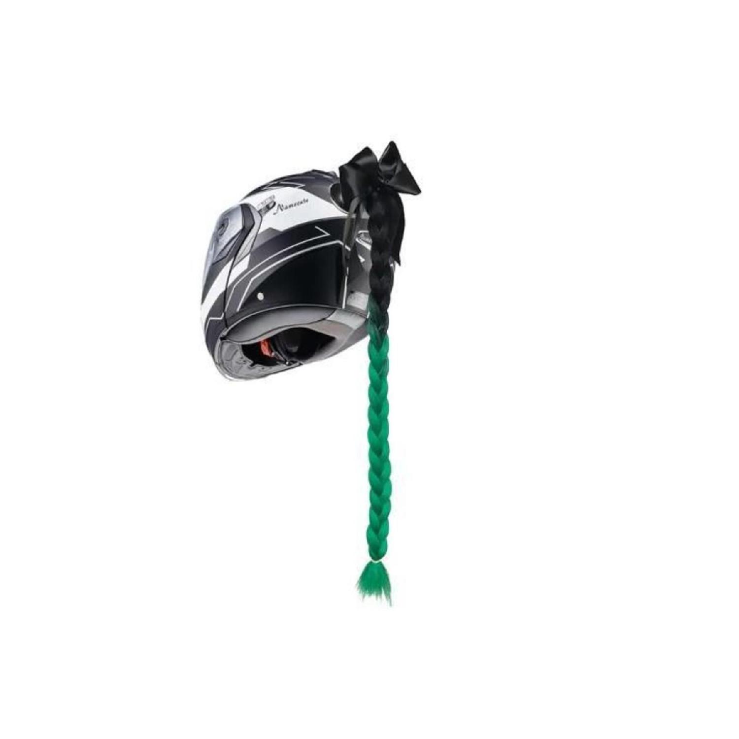 Tex Helmet Ornament 5 Motocycle Bike and Ski Helmet Ornament Thick Braid Ponytail Hair Green White зелений
Tex Helmet Ornament 5 Motocycle Bike and Ski Helmet Ornament Thick Braid Ponytail Hair Green White зелений