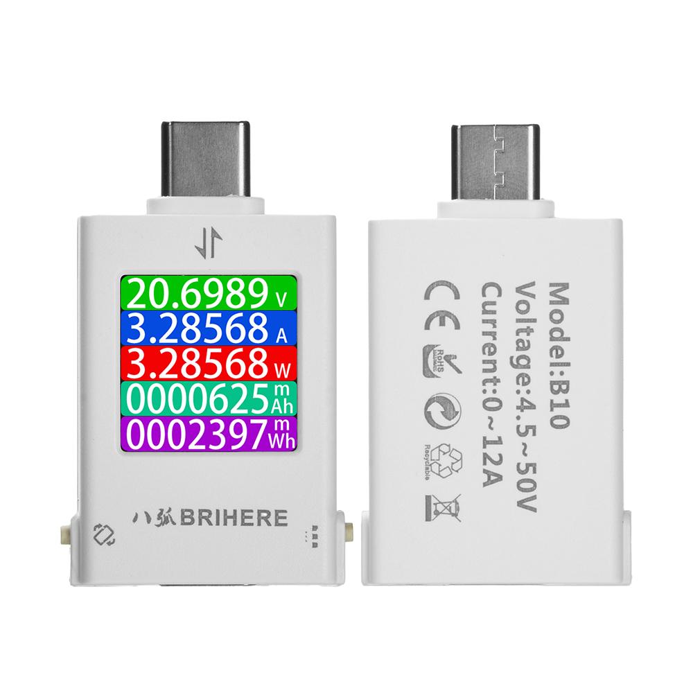 B10 Mobile Phone Fast Charging Tester Voltage Current Power Meter Bidirectional Amperes Charging Detector DC 4.5-50V 12A Type-C білий
B10 Mobile Phone Fast Charging Tester Voltage Current Power Meter Bidirectional Amperes Charging Detector DC 4.5-50V 12A Type-C білий