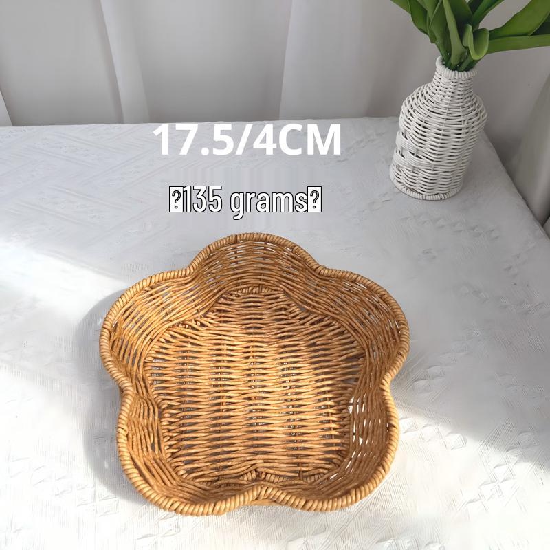 Imitation Rattan Chinese Style Flower-Shaped Snack & Fruit Baskets (2-Pack)
Imitation Rattan Chinese Style Flower-Shaped Snack & Fruit Baskets (2-Pack)