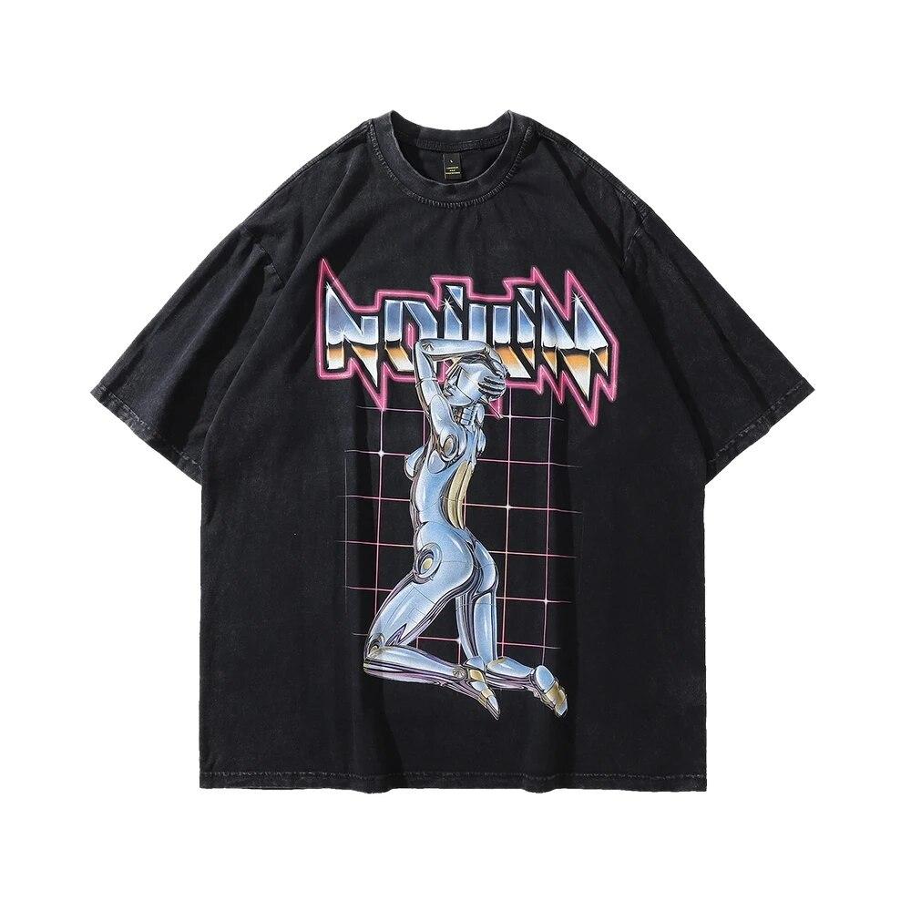 Hip Hop Washed T-Shirt Streetwear Female Robot Graphic Print T Shirt 2022 Men Summer Short Sleeve Tops Harajuku Cotton Tshirt
Hip Hop Washed T-Shirt Streetwear Female Robot Graphic Print T Shirt 2022 Men Summer Short Sleeve Tops Harajuku Cotton Tshirt