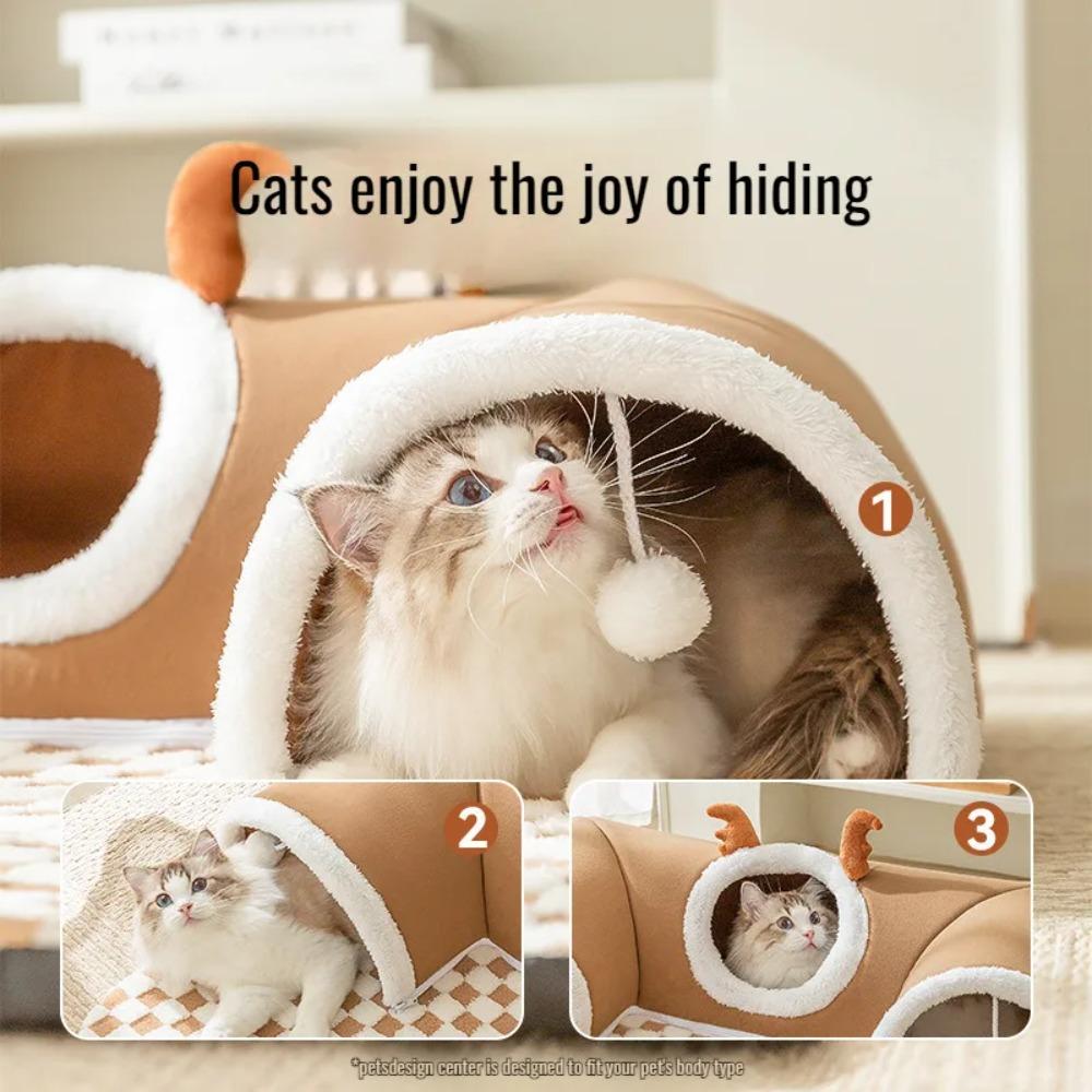 Cat three-hole tunnel cat nest autumn and winter pet nest hide and seek elk cat tunnel autumn and winter pet nest S
Cat three-hole tunnel cat nest autumn and winter pet nest hide and seek elk cat tunnel autumn and winter pet nest S