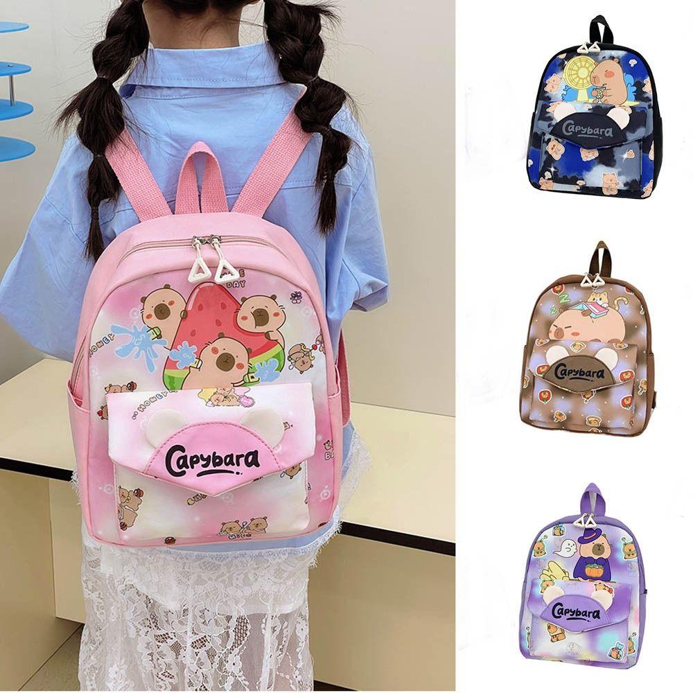 Large Capacity Cartoon Animal Schoolbag Nylon Kids Book Bag Cartoon Capybara Backpack Gifts кавовий
Large Capacity Cartoon Animal Schoolbag Nylon Kids Book Bag Cartoon Capybara Backpack Gifts кавовий